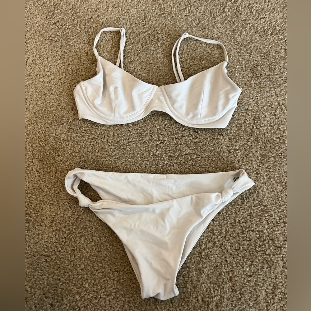 White Blackbough Bikini Set